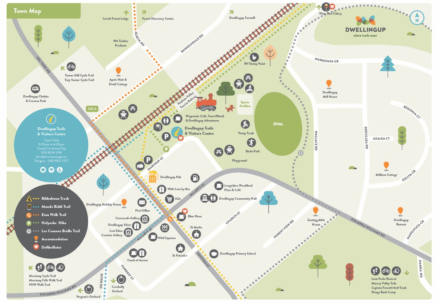 Dwellingup Town Centre Map